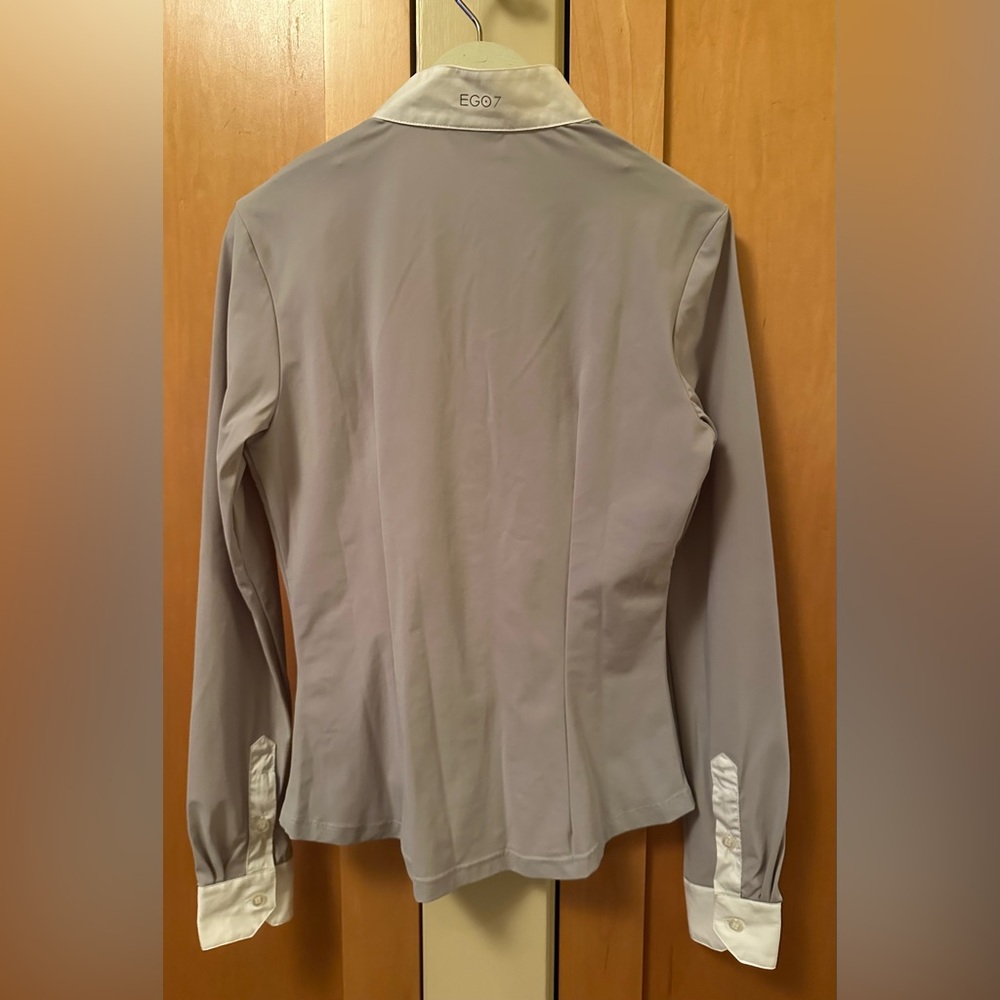 EGO7 Equestrian Show Shirt, Ice Grey/White, Size 2, Excellent Condition! - Picture 4 of 11